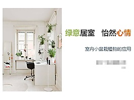 室内小盆栽植物ppt模板