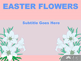 歐美復(fù)活節(jié)花卉PPT模板