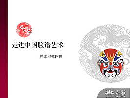 中國風臉譜藝術PPT模板