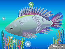 深海魚類動態(tài)PPT模板