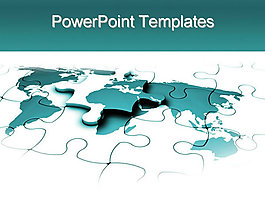 創意拼圖商務PPT模板