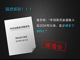 中國消費調查經濟報告PPT模板