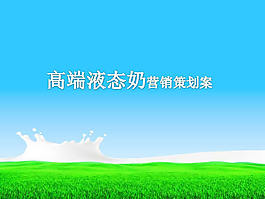 高端牛奶市場營銷方案PPT模板
