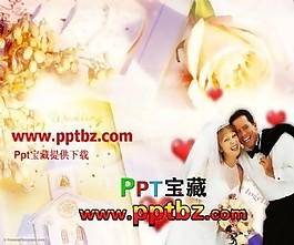 婚禮ppt模板：甜蜜愛情