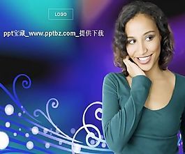 國外美女ppt模板