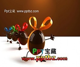 卡通螞蟻ppt模板
