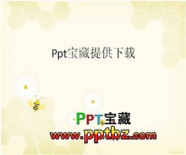 温馨淡雅小蜜蜂ppt模板