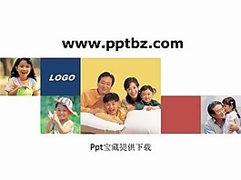多彩教育ppt模板：幸福家庭