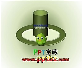 小動物轉圈動態ppt模板（參考做衛星環繞的動畫）