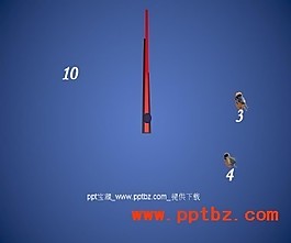跳動的時鐘PPT動畫