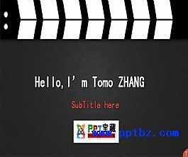 黑白簡約動態ppt模板