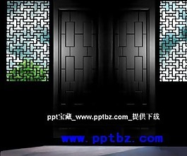 開門動態效果ppt模板