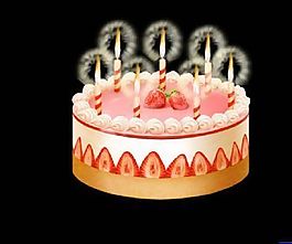 動態(tài)生日蛋糕蠟燭ppt模板