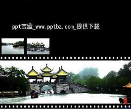 中國風(fēng)ppt模板:三月下?lián)P州