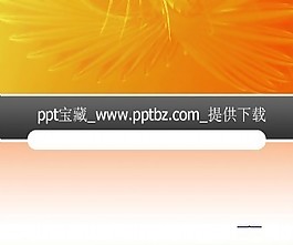 黃色菊花背景ppt模板