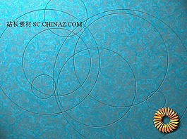 藍色向日葵PPT模板