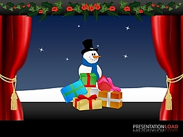 圣誕雪人PPT模板下載