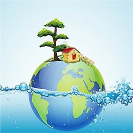 水中的地球