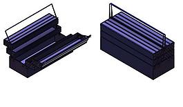 清晰的工具箱- Caixa de ferramentas articulada