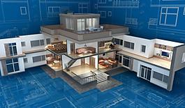建筑住宅樓的渲染