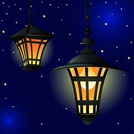 夜晚的路燈