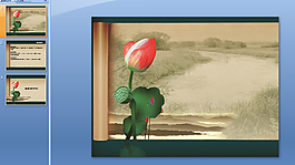 水墨荷花PPT模板下載