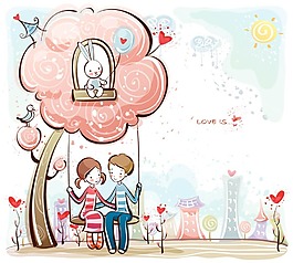 秋千上的戀人