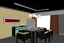 家用飯廳3D模型