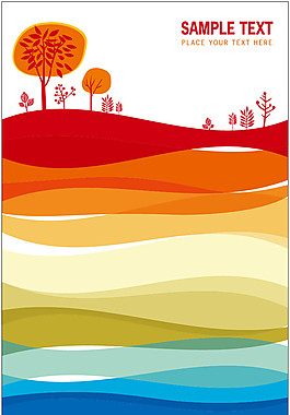 葉子封面背景矢量素材