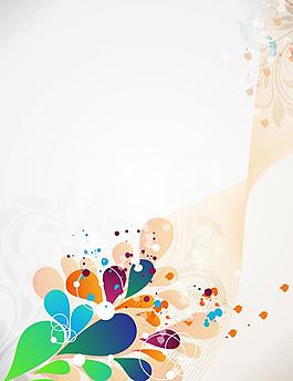 漸變歐美風花紋設計