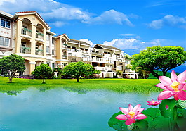 湖边建筑