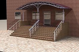 建筑用拱棚和扶手入口