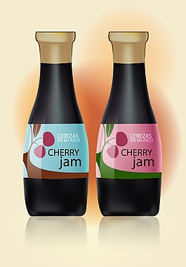 cherry jam果醬包裝設計