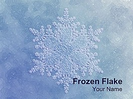 冰冷的雪花PPT模板