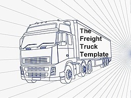 貨運(yùn)卡車(chē)的PPT模板
