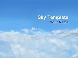 天空的PPT模板