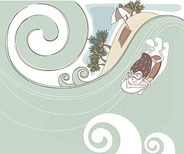 海中沖浪