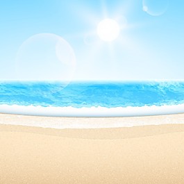夏日海灘主題矢量素材