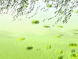 綠柳春意ppt模板