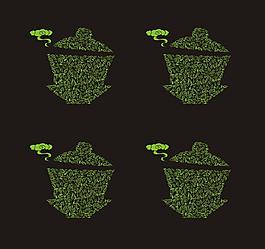 矢量茶碗图片