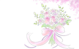 粉色捧花