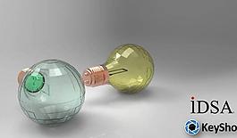 一般100瓦的燈泡模型