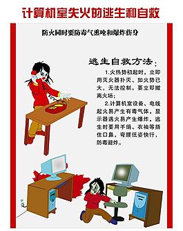 計(jì)算機(jī)室的逃生和自救圖片