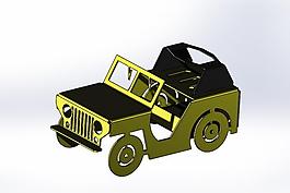 等離子切割金屬板材的吉普車