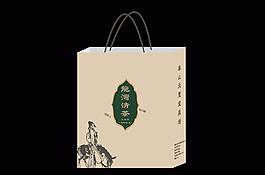 茶葉包裝 手提袋（平面圖）圖片