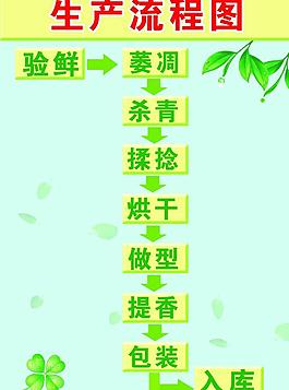 茶葉加工流程圖圖片