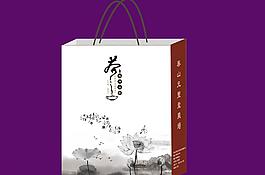 茶葉包裝 手提袋（平面圖）圖片