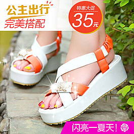 淘寶夏季女童鞋直通車圖