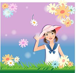 戴帽子的女生