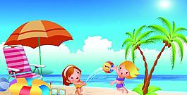夏季 卡通海報圖片
